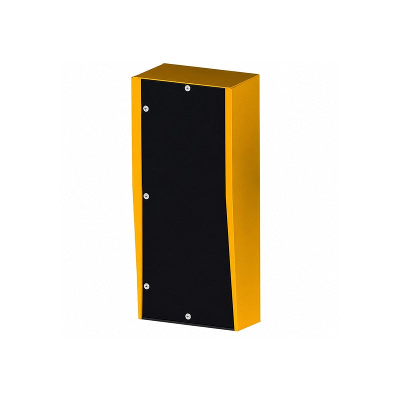 Security Design Co Serh4718y 490hx195w Rain Hood 10mm Polyethylene Black Panel 80mm Space Duragal Steel Yellow