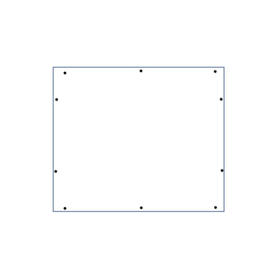 Security Design Co Serh3634 Single 10mm Mounted Eco Poly Board Black