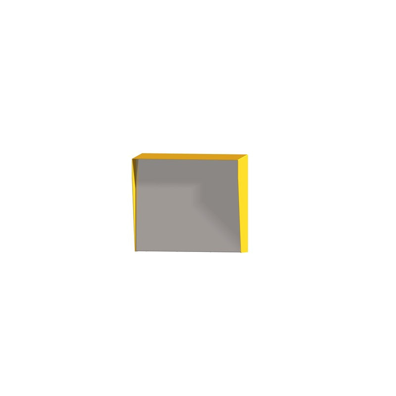 Security Design Co Sers3643y 360hx430w (mm) Rain Hood Aluminium Mounting Panel 60mm Space Yellow
