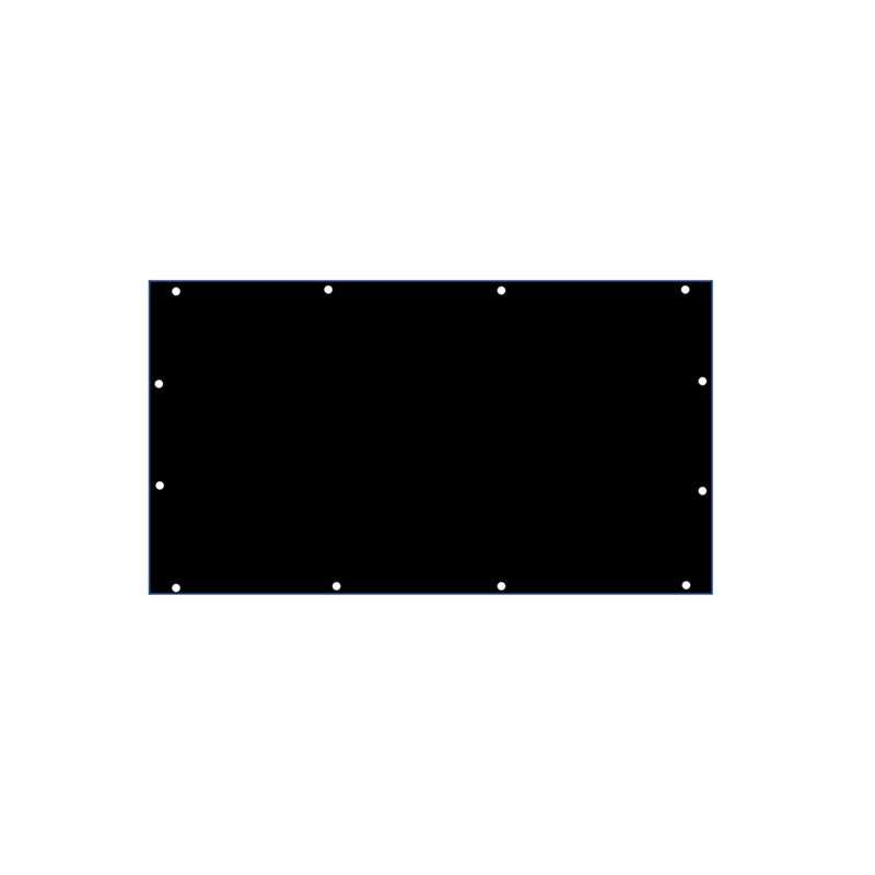 Security Design Co Serh3643 360hx430w Rain Hood 10mm Polyethylene Black Board Mounting Panel Black