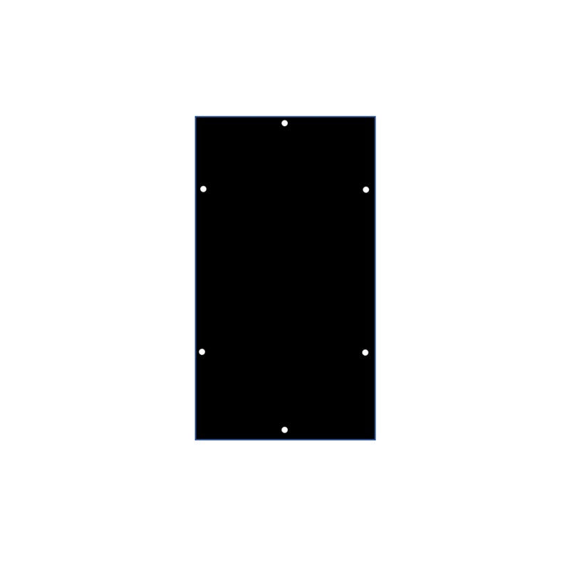 Security Design Co Serh3618 360h X 180w Single Face Plate Plastic Black