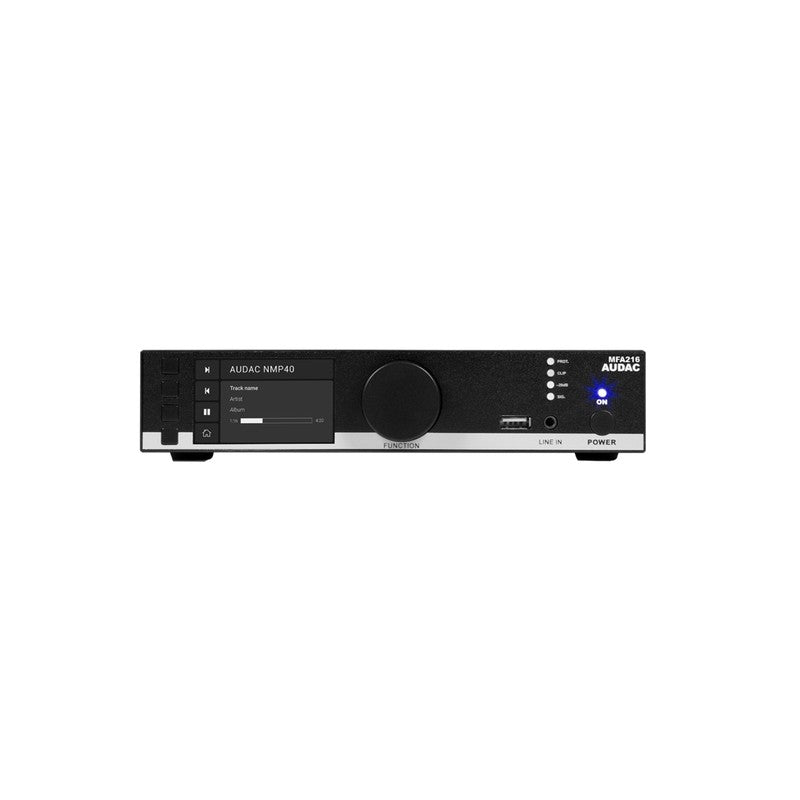 Audac Mfa216 Sourcecon Network Multi Function Amplifier 2x80w 4/8/16ohm 160w 70/100v Class D 1he