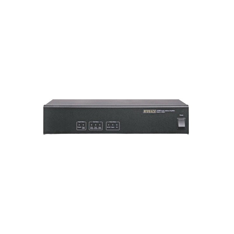Redback A4380a 250w Public Address Power Amplifier 70v 100v 4-16 Ohm 240vac/24vdc