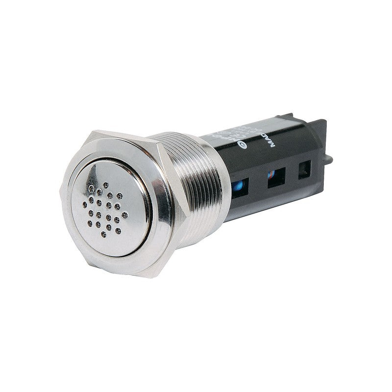 S6113 12vdc Vandal Resistant Piezo Buzzer Silver