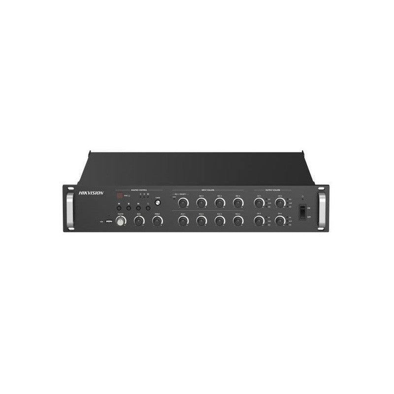 Hikvision Ds-qaz1a1000g1-vb4 1000w 4-zone Network Amplifier With Usb, Bluetooth, Mic & Rca Audio Input