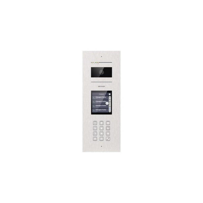 Hikvision Ds-kd7003ey-s2 2-wire Hd Door Station With Stainless Steel 316l Panel, Touch Display, Wide Angle Wdr & Ik08 Protection