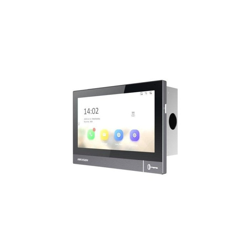Hikvision Ds-kh8381-wte1/flush 8 Series Indoor Station With 7-inch Ips Touchscreen, Poe, Hik-connect & Flush Mount Support