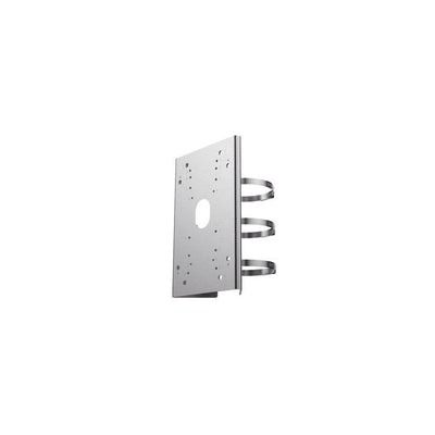 Hikvision Ds-4630zj-gsac Anti-corrosion Pole Mount Bracket With Stainless Steel Build, Outdoor CCTV Support, Silver Moon Grey Finish