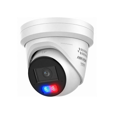 Hikvision Ds-2cd2387g3-lis2uy/srb 8MP 4K Smart Hybrid Light Colorvu 3.0 Turret Camera Red Blue Strobe / Speaker