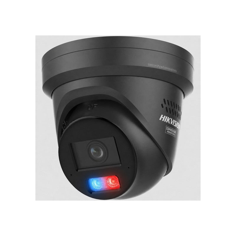 Hikvision Ds-2cd2387g3-lis2uy/srb 8MP 4K Smart Hybrid Light Colorvu 3.0 Turret Camera Red Blue Strobe / Speaker