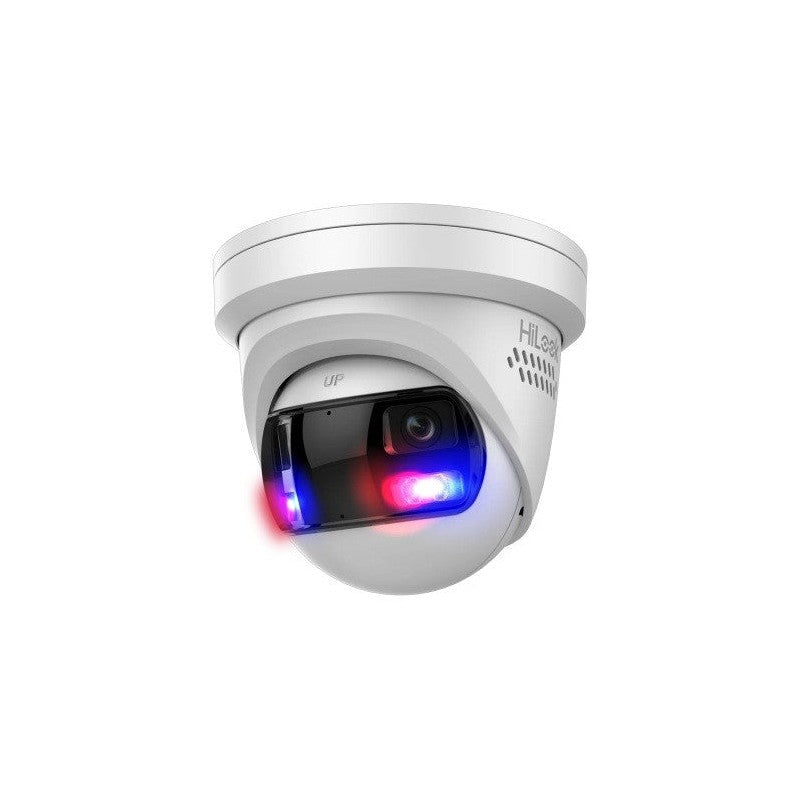 Uniview Hilook Ipc-t289ph-mu/sl 8MP 180° Turret Camera With Active Blue/red Strobe And Two-way Audio, IR 30m 2mm