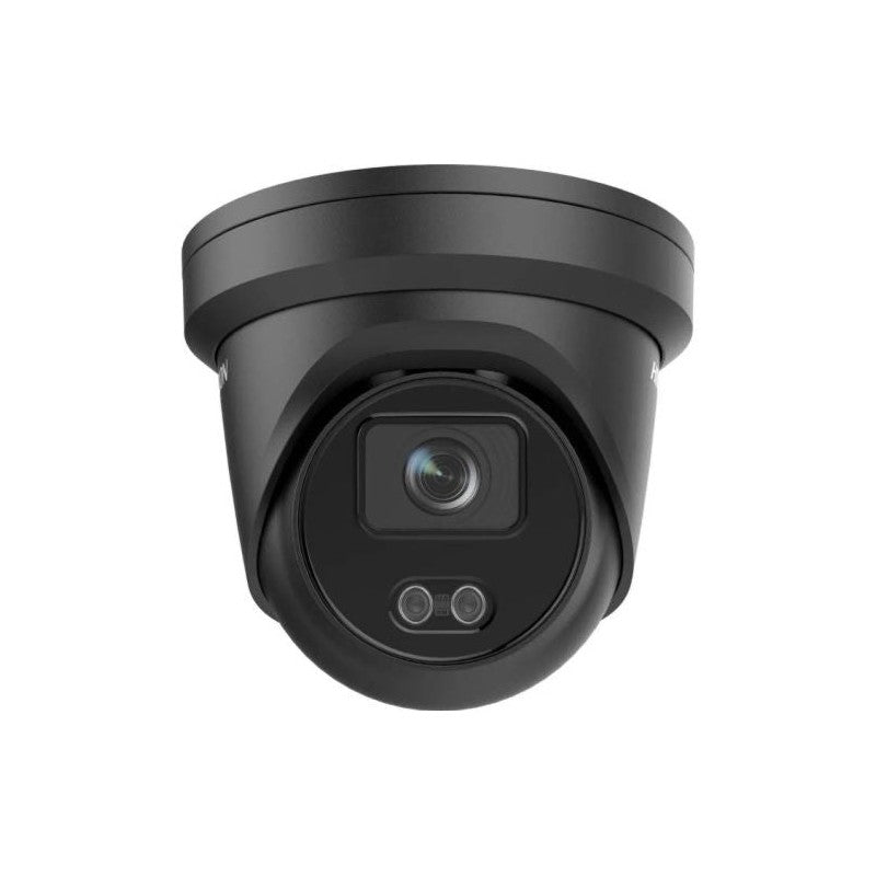 Hikvision Ds-2cd2347g2-lu 4MP Gen2 Outdoor Colorvu Black Turret Camera With Acusense & Mic 30m White LED 2.8mm