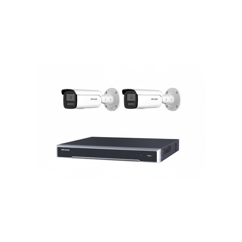 Hikvision 6MP 4ch CCTV Kit: 2x Darkfighter Bullet Cameras With Acusense + 4ch POE NVR