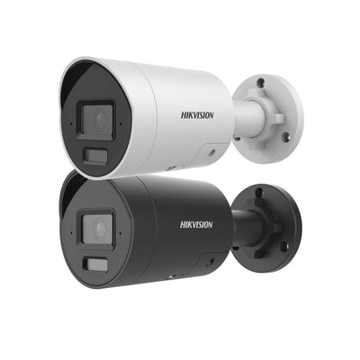 Hikvision Ds-2cd2066g2h-i2u/sl 6MP Outdoor Acusense Mini Bullet Camera, Mic, Ir, Strobe, Audio Alarm, 2.8mm Black