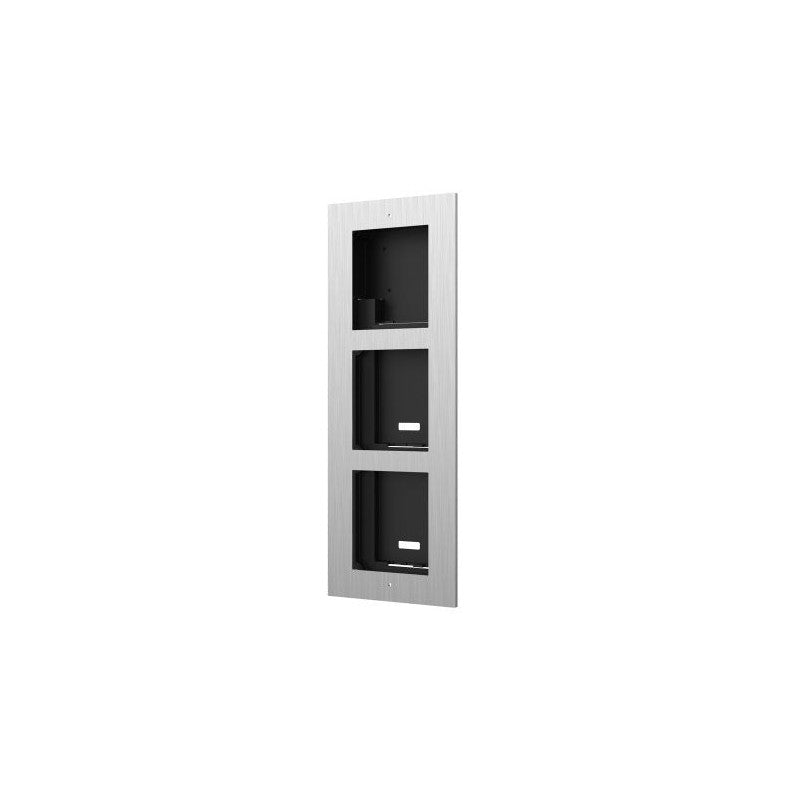 Hikvision Ds-kd-acf3-s Gen2 Video Intercom Flush Mount Housing – 3 Module (stainless Steel)