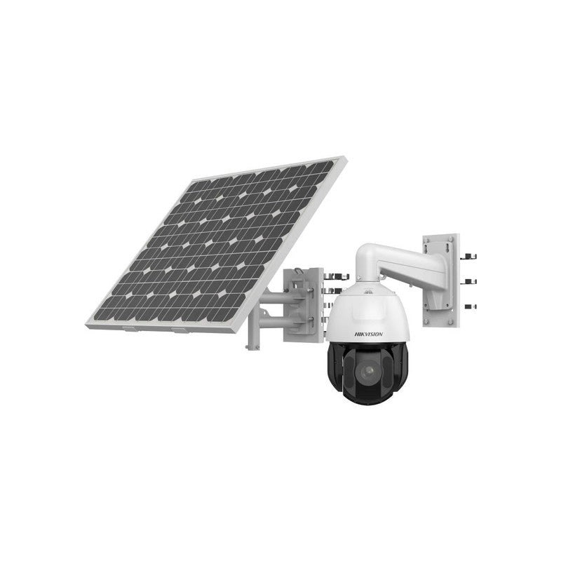 Hikvision Ds-2de5425iwg-k/4g 4MP 4g Solar PTZ Camera Kit With 25x Zoom, 4.8–120mm Varifocal Lens, 256gb Emmc, IR Up To 150m, Includes Solar Panel, Battery