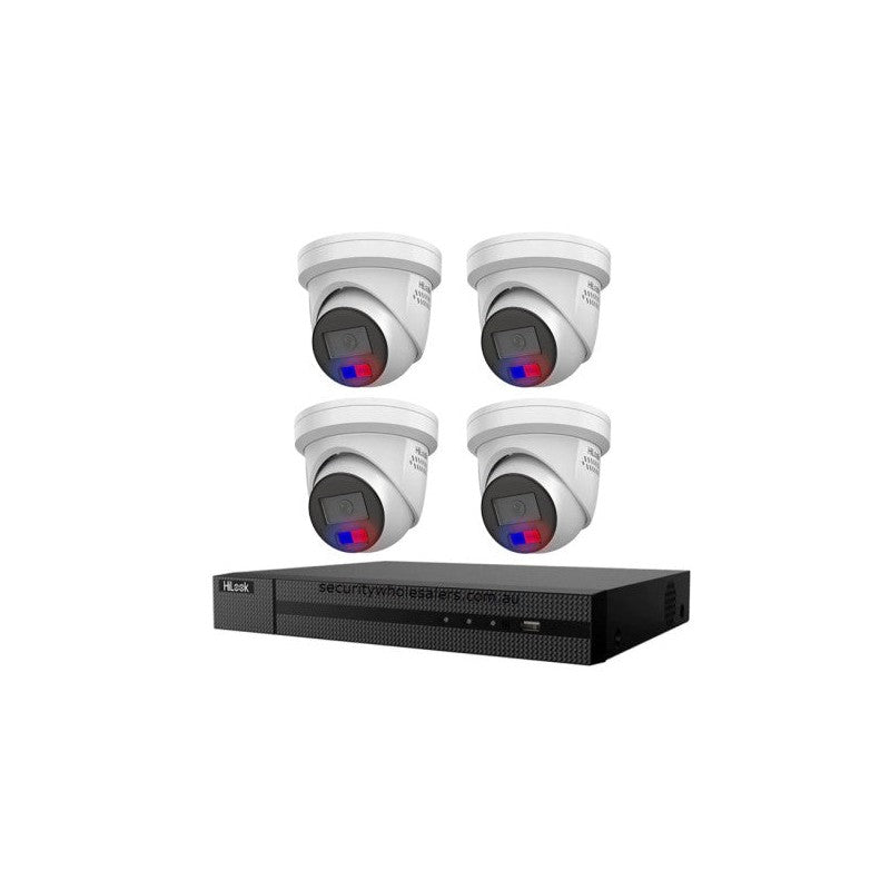 Hikvision Hilook Hikvision 6MP Acusense 4ch CCTV Kit 4 Colour Deterrence Cameras Ipc-t269-mu/sl