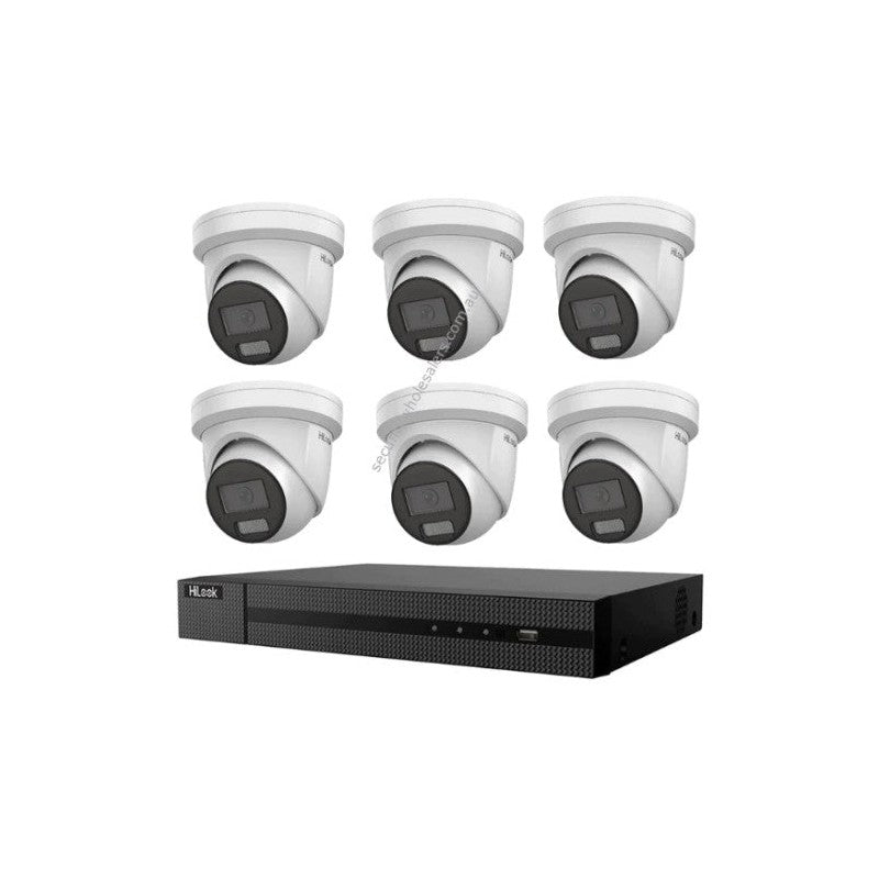 Hikvision Hilook Hikvision 8MP Acusense 8ch CCTV Kit With 6 Turret IP Cameras Ipc-t282h-mu