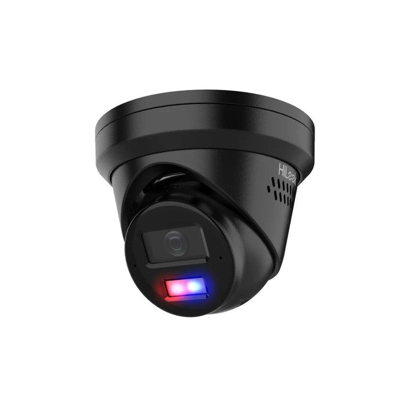Hikvision HiLook 6MP IPC-T269-MU/SL All In One Camera With Blue / Red Strobe / Audio (ACDC) Black