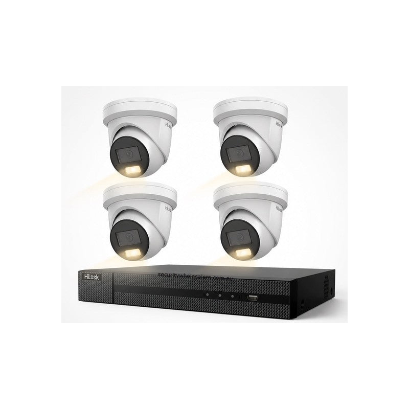 Hikvision Hilook Hikvision 6MP Pro Series CCTV Kit – 4x Turret Ipc-t363h-mu + 4ch POE NVR (nvr-104mh-c/4p)