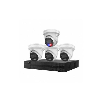 Hikvision Hilook 4 X 6MP Cameras CCTV Kit: 1 X Strobe & 3 X AI Turret Cameras + 8ch NVR Bundle