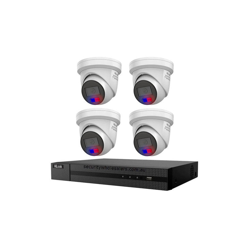 Hikvision Hilook Hikvision 6MP 4ch CCTV Kit With 4 Colour Deterrence Cameras Ipc-t269-mu/sl + 2tb HDD