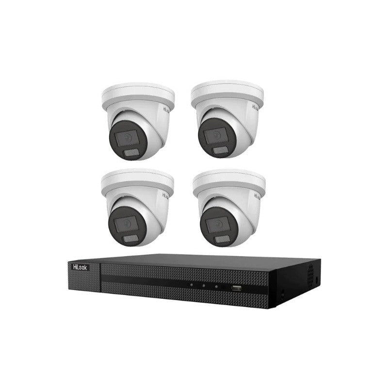 Hikvision Hilook By Hikvision 8MP Acusense 8ch CCTV Kit With 4 Turret IP Cameras Ipc-t282h-mu