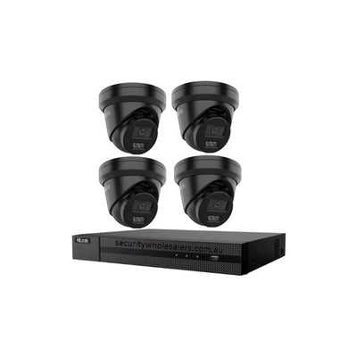 Hikvision Hilook Hikvision 8MP 8ch CCTV Kit With 4 Black Turret IP Cameras Ipc-t282h-mu
