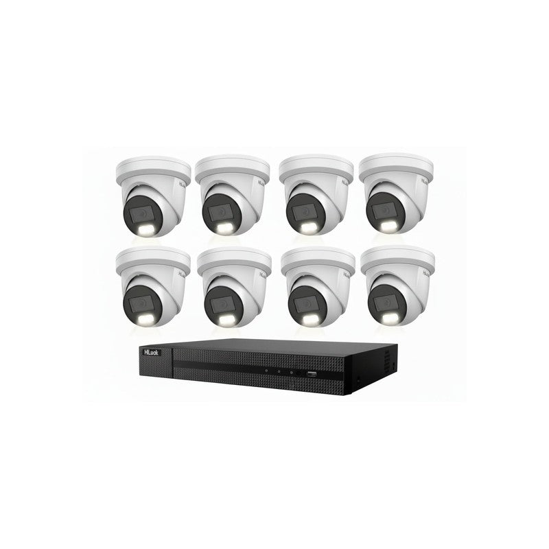 Hikvision Hilook Hikvision 8MP Pro Series CCTV Kit – 8x Turret Ipc-t383h-mu + 8ch POE NVR (nvr-108mh-c/8p)