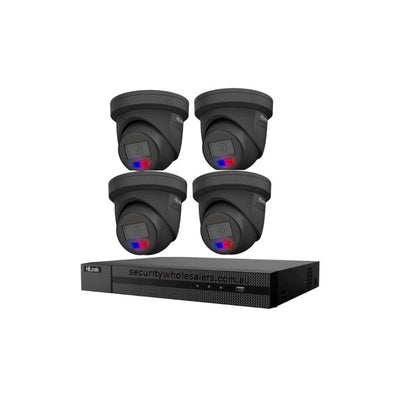 Hikvision Hilook 6MP Acusense 4 Camera CCTV Kit – Acdc Light, Speaker & Strobe Black