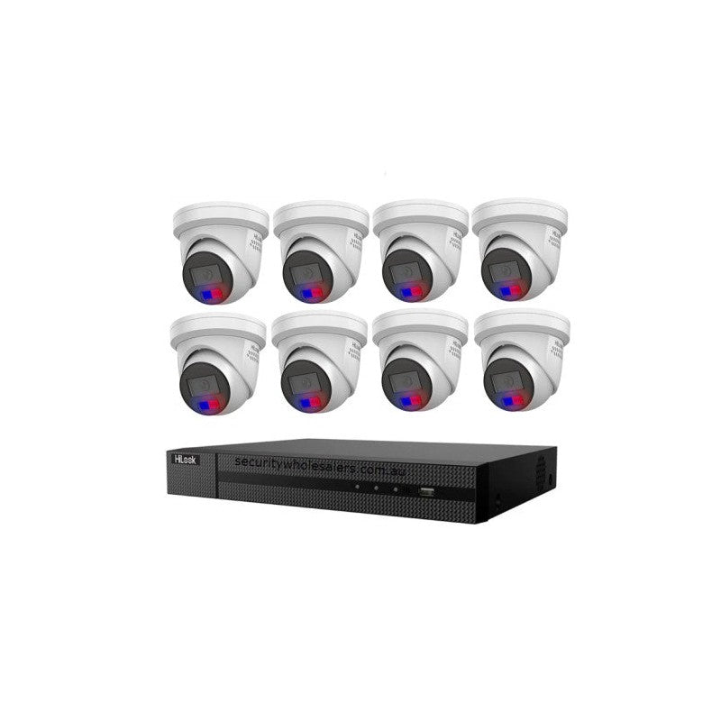Hikvision Hilook By Hikvision 8MP 4K Acusense 8 Camera, 8ch NVR Kit – Acdc All In One Camera With Colour Deterrance