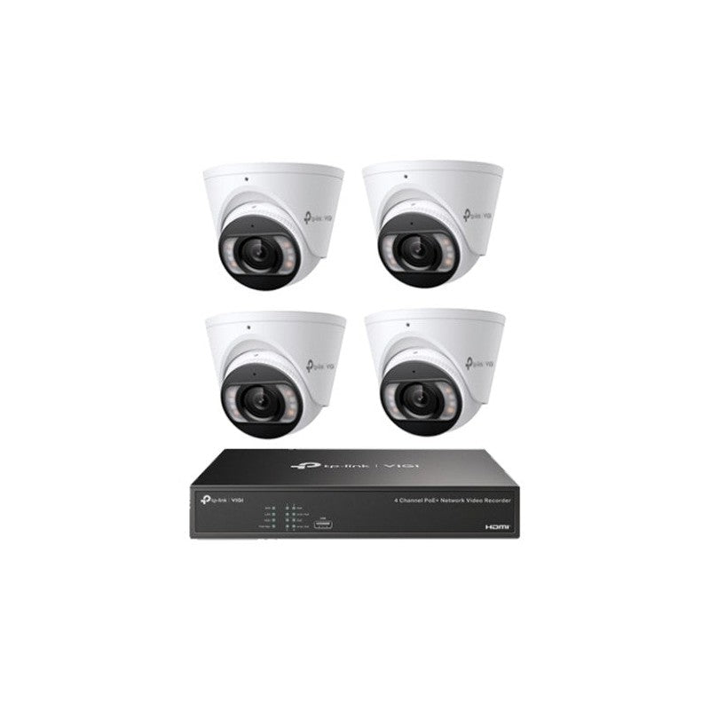 Tp-link Insight 8MP CCTV Kit: 4 X IP Turret Cameras (full-colour Speaker / Mic / Light) + 4ch NVR