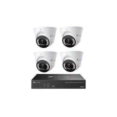 Tp-link Insight 5MP CCTV Kit: 4 X IP Turret Cameras (full-colour Speaker / Mic / Light) + 4ch NVR