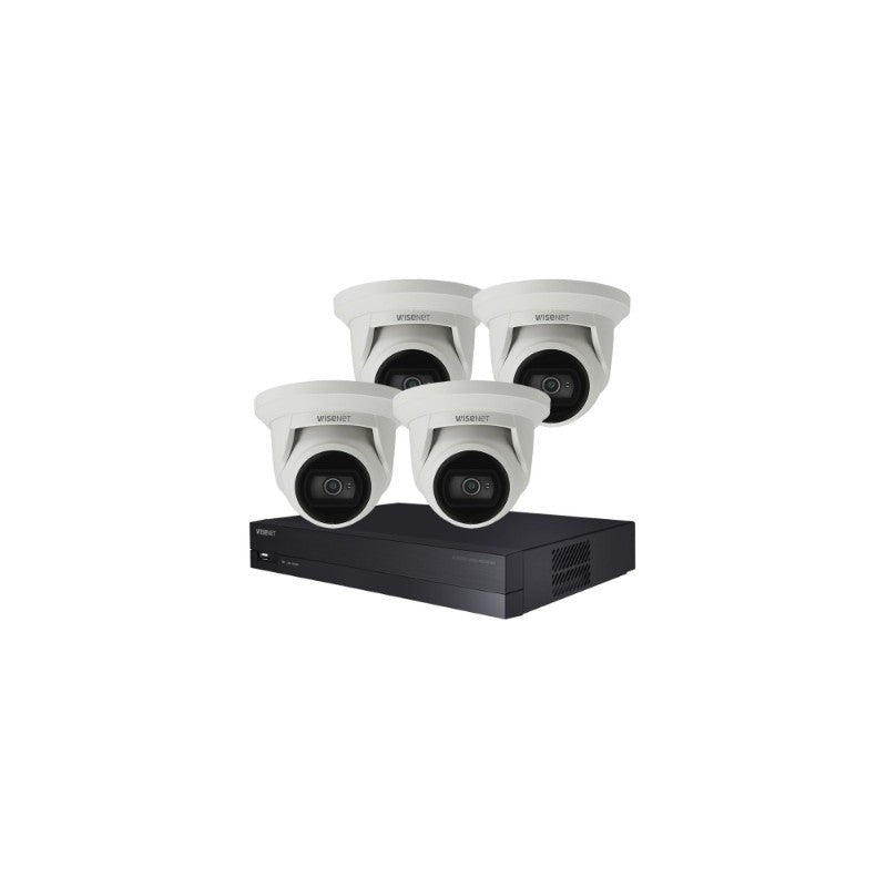 Hanwha 5MP New-q Turret & 4ch NVR CCTV Kit With 3tb HDD