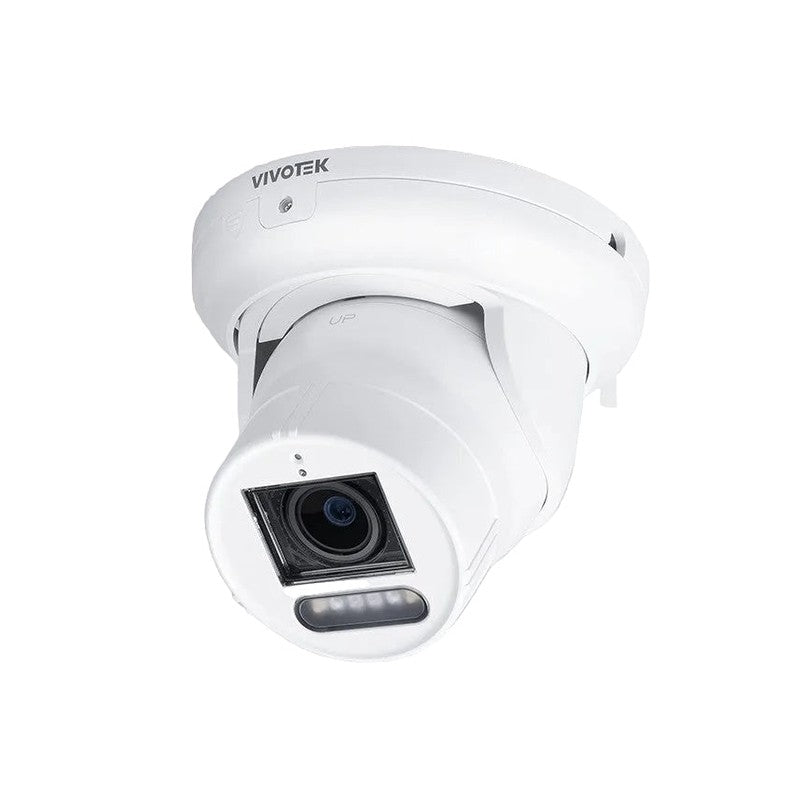 Vivotek It9389-htvw-v3 5MP Dual Light AI Turret IP Camera With Motorised 2.8-12mm Lens, Speaker, Mic, IR & Warm Light