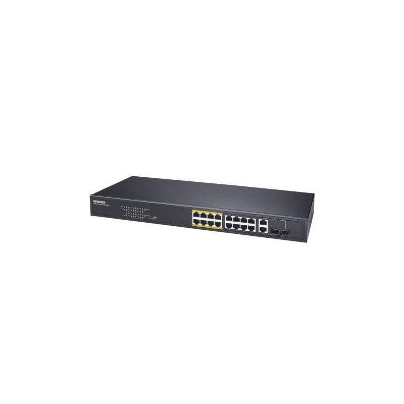 Vivotek Aw-fgt-180f-250 Aun, 16xfe POE + 2xgbe Combo Unmanaged Switch