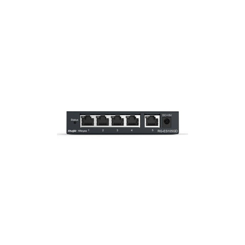 Ruijie Reyee Rg-es105gd 5-port Gigabit Desktop Unmanaged Non-poe Switch With Plug & Play, Metal Housing, Energy Saving