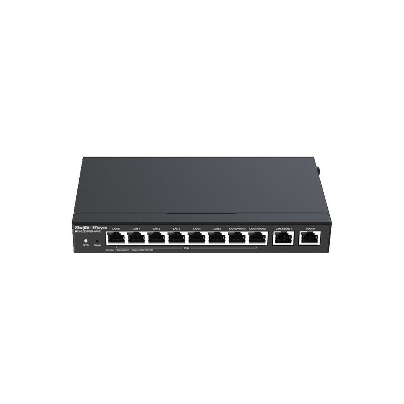 Ruijie Reyee Rg-eg310gh-p-e 10-port Gigabit Cloud Managed POE Router With 110w POE Budget, 350 Users, 1.5gbps Throughput