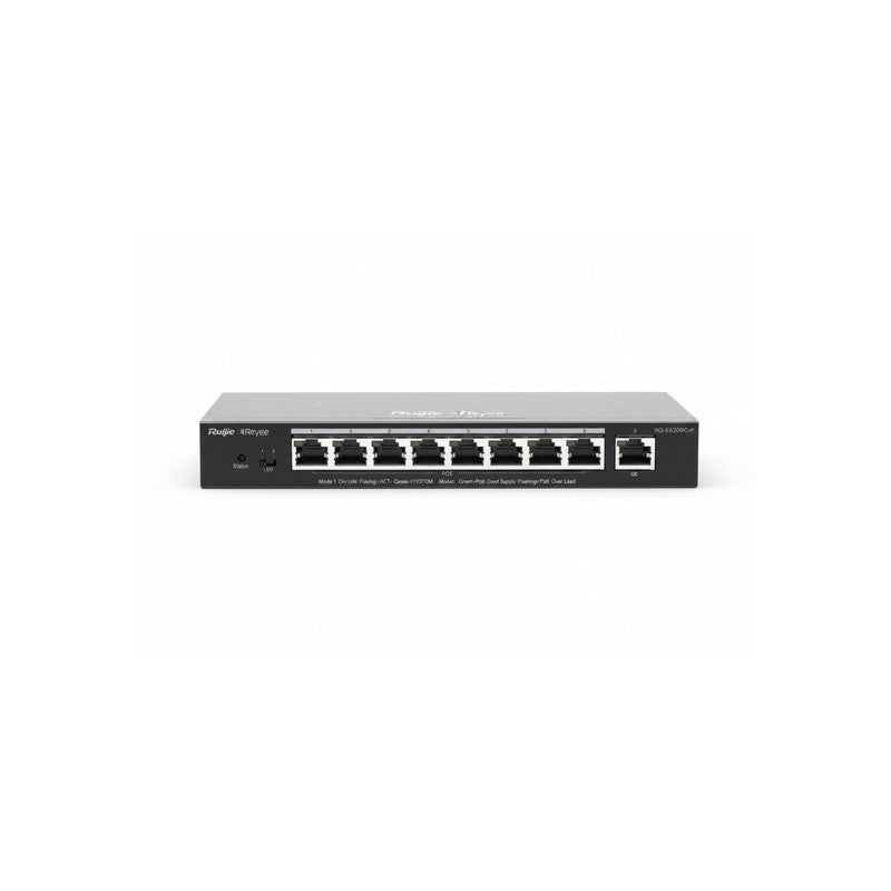 Ruijie Reyee Rg-es209gc-p 9-port Smart Cloud Managed Poe+ Switch (8 POE Ports, 120w Budget)