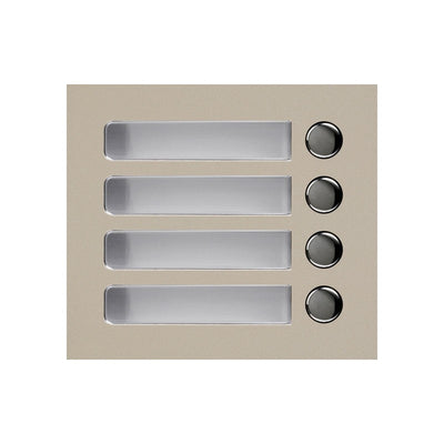 Aiphone Gf-4p Gt Series 1 Module 4 Button Cover Plate Metal Beige 95.2hx110wx15.8d (mm)