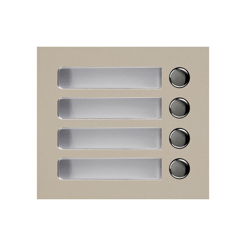 Aiphone Gf-4p Gt Series 1 Module 4 Button Cover Plate Metal Beige 95.2hx110wx15.8d (mm)