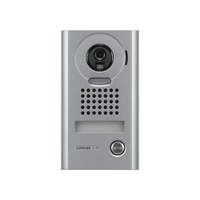 Jo Series 2/4-wire Intercom 1 Button Audio/video Door Station Silver Residential Mechanical Button Metal Ip54 Ik08 Sub Door Station Power By Monitor Bus