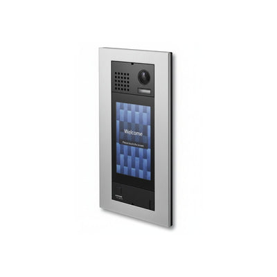 Ixg Series IP Intercom All In One (with Keypad) Audio/video Door Station Silver Apartment/commercial 7 Inch Display Touchscreen 720p Stainless Steel Ip65 Ik08 With Teleloop Lock Output(dry Contact) Alarm Input Up To 32gb Micro SD Card 48v POE Switch