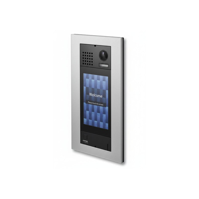Ixg Series IP Intercom All In One (with Keypad) Audio/video Door Station Silver Apartment/commercial 7 Inch Display Touchscreen 720p Stainless Steel Ip65 Ik08 With Teleloop Lock Output(dry Contact) Alarm Input Up To 32gb Micro SD Card 48v POE Switch