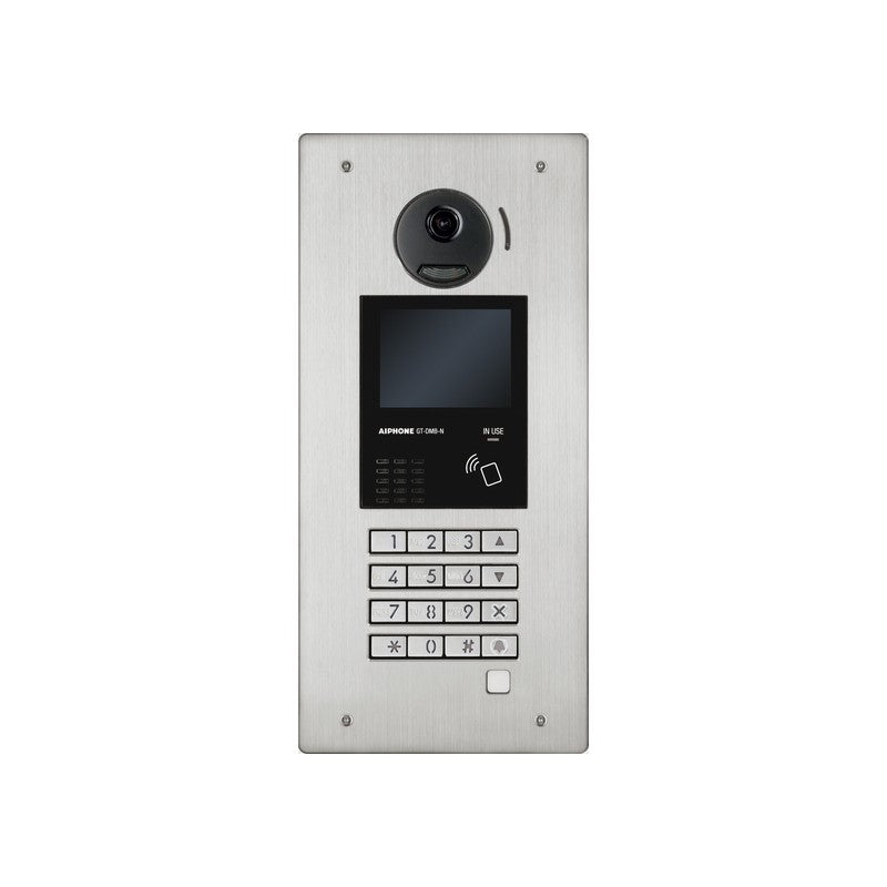 Gt Series 4-wire Intercom All In One (with Keypad) Keypad & Video Door Station Silver Apartment 3.5 Inch Display LCD 170° Stainless Steel Ip43 Lock Output(dry Contact) Sub Door Station 24vdc