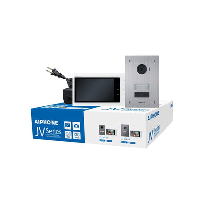 Aiphone Jvs-1f Jv Series Video Intercom Kit 7 Inch Monitor 24vdc Power Supply Silver White