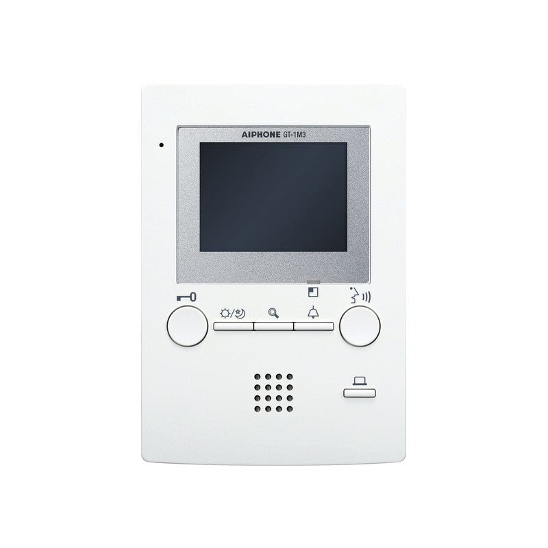 Gt Series 4-wire Intercom Monitor White Apartment 3.5 Inch Display LCD Plastic Lock Output(dry Contact) Sub Door Station Power By Bus Controller