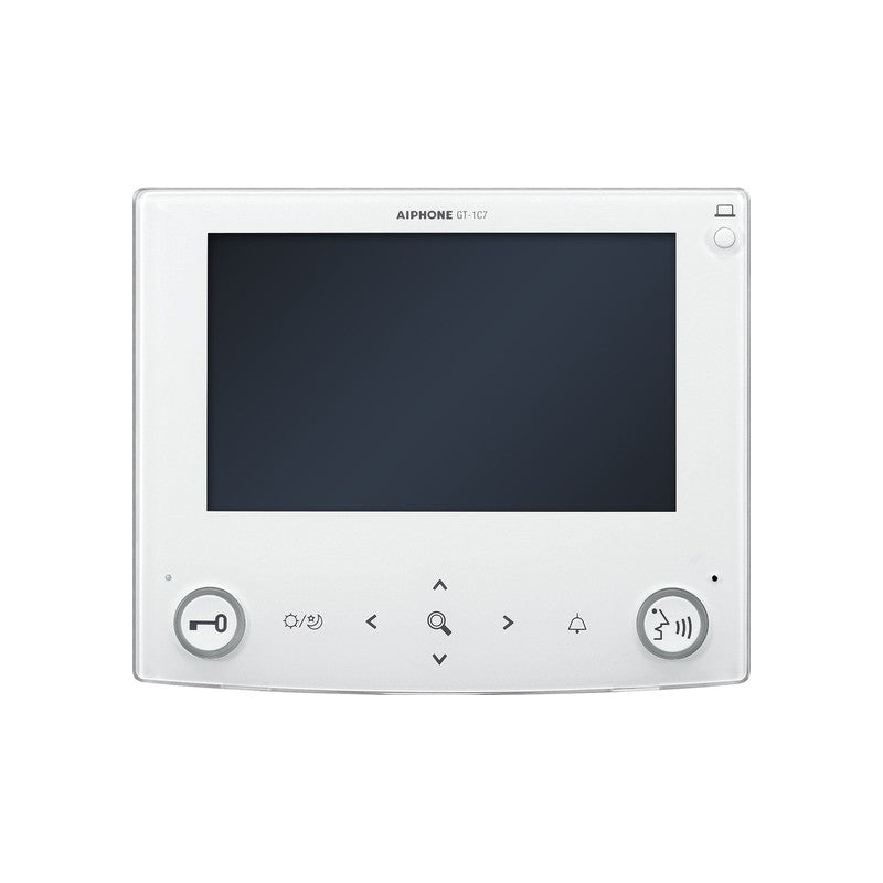Gt Series 4-wire Intercom Monitor White Apartment 7 Inch Display LCD Plastic Lock Output(dry Contact) Sub Door Station Power By Bus Controller