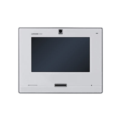 Ix Series IP Intercom Monitor White Commercial 7 Inch Display Touchscreen Plastic H.264 Lock Output(dry Contact) Alarm Input Sub Door Station Up To 128gb Micro SD Card 48v POE Switch