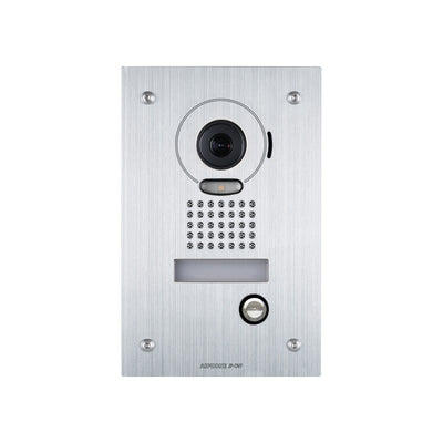 Jp Series 2-wire Intercom 1 Button Audio/video Door Station Silver Residential/commercial 170° Stainless Steel Ik08 Sub Door Station Power By Monitor Bus